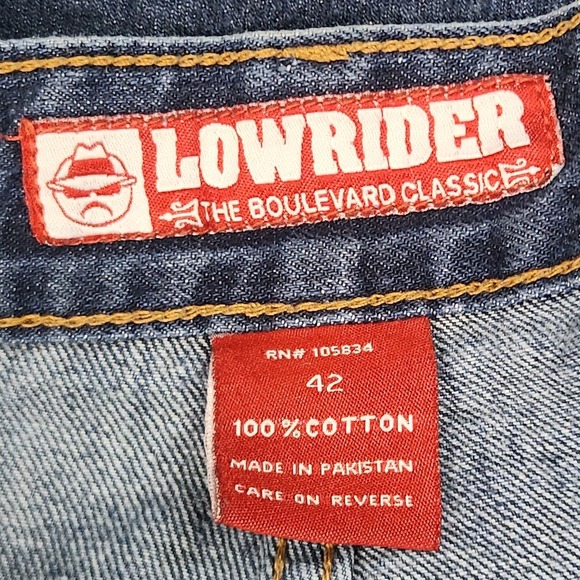 Lowrider Shorts Mens 42 Denim Streetwear Cholo Homies Baggy Classic Cars Vintage - Picture 10 of 16